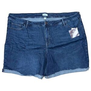 Ava & Viv Jean Shorts Women's Size 30W Blue 50x9 New